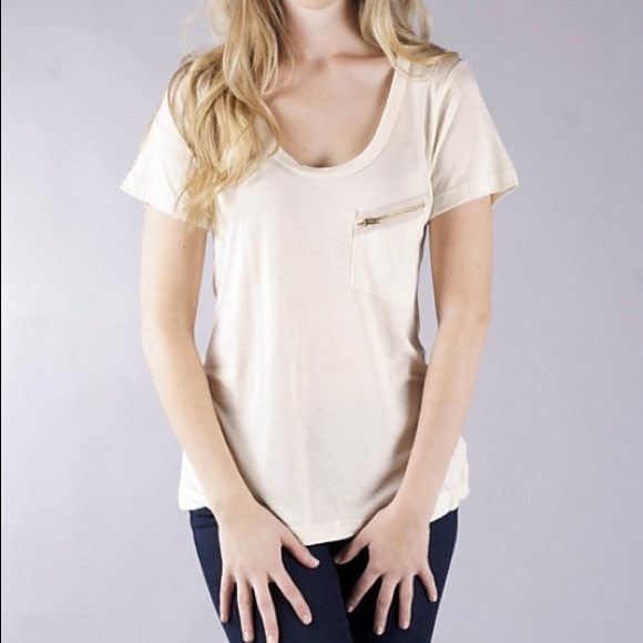 LNA Slant Zipper Pocket Tee - Picture 1 of 4
